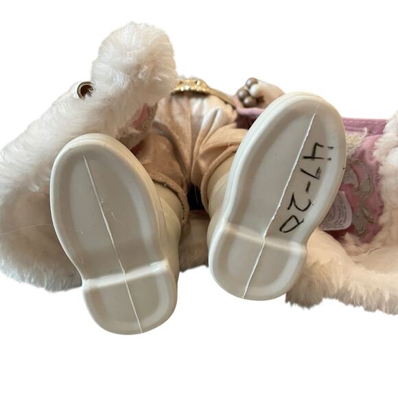 34th & Pine 23" Pink Velvet Santa w/ Crystal Ornaments Christmas Holiday New - Picture 12 of 16